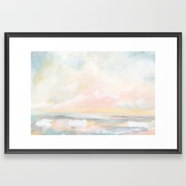 Rebirth - Pastel Ocean Seascape Framed Art Print