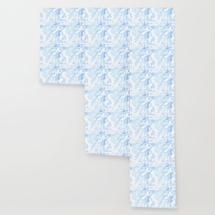 White Marble With Pastel Blue Purple Teal Glitter Wallpaper By Naturemagick Society6