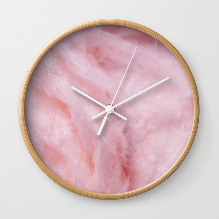 Light Pink Cotton Candy Wall Clock