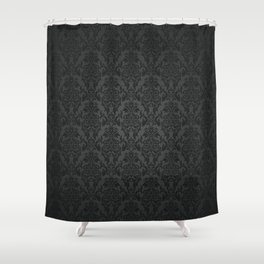 Luxury Black Damask Shower Curtain