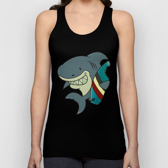 The great white surfer Unisex Tank Top