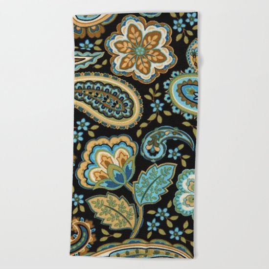 Floral Paisley Pattern 07 Beach Towel