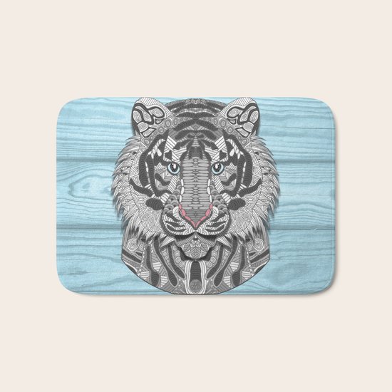 White Tiger Bath Mat