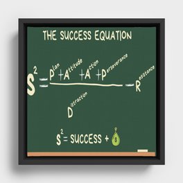 The Success Equation  Framed Canvas