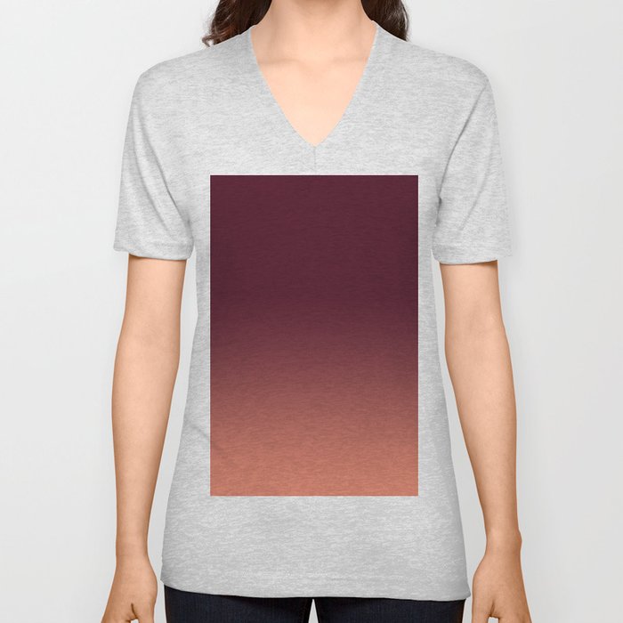 Gradation, Monochrome, Color Mood V Neck T Shirt