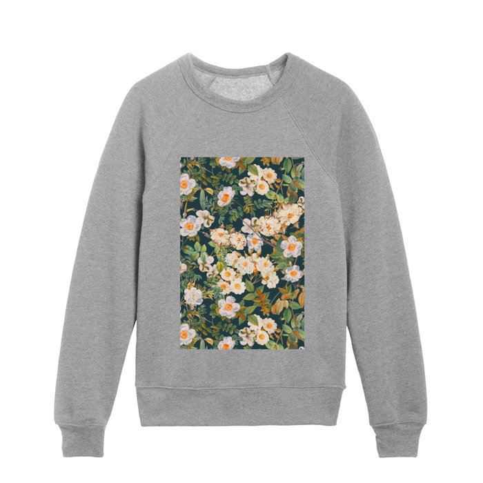 Flower Vintage Garden VI Kids Crewneck