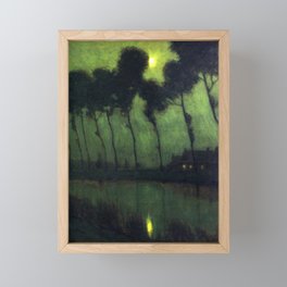  Bruges in the Moonlight - Charles Warren Eaton Framed Mini Art Print