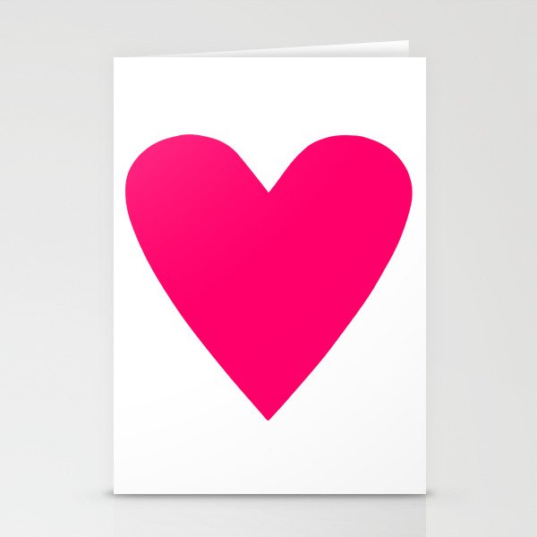 Big Pink Heart Stationery Cards
