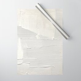 Relief [1]: an abstract, textured piece in white by Alyssa Hamilton Art Wrapping Paper