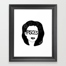 Pisces Kiss Framed Art Print