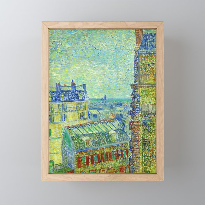 Vincent van Gogh "View from Theo’s apartment" Framed Mini Art Print