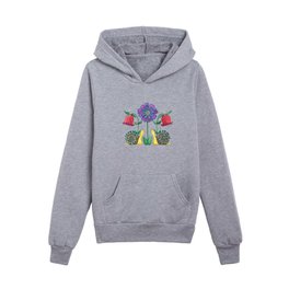 Snails Strolling Through the Flowers Kids Pullover Hoodies