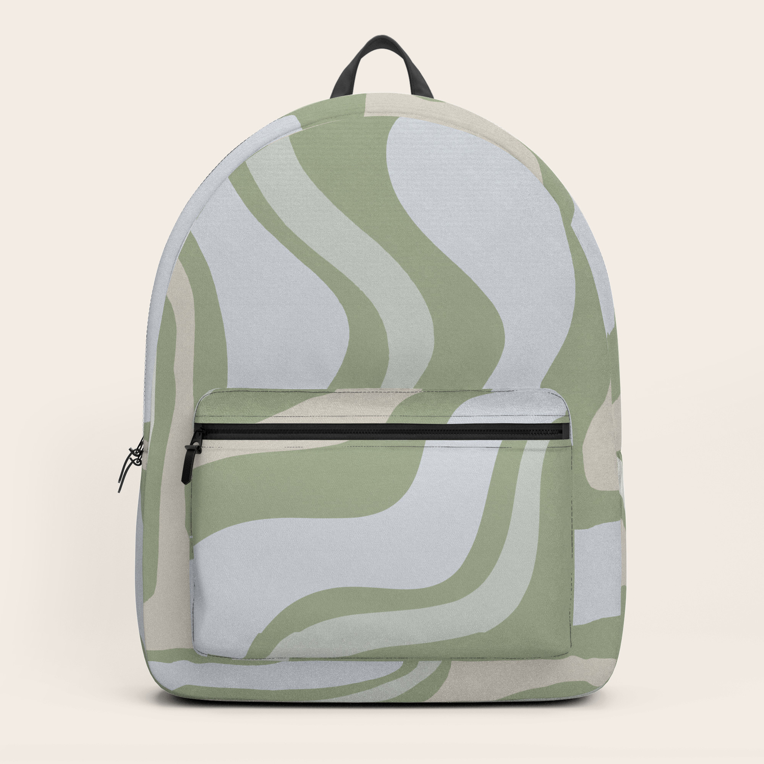 sage green mini backpack