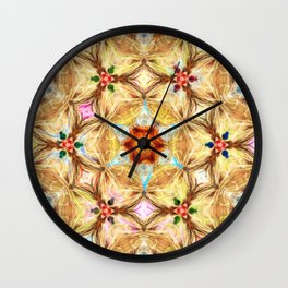 kaleidoscope - releitura de um jardim Wall Clock | Colorfull, Mandala, Magiccircle, Vintage, Concept, Photore Reading, Digital Manipulation, Pattern, Hdr, Vector 