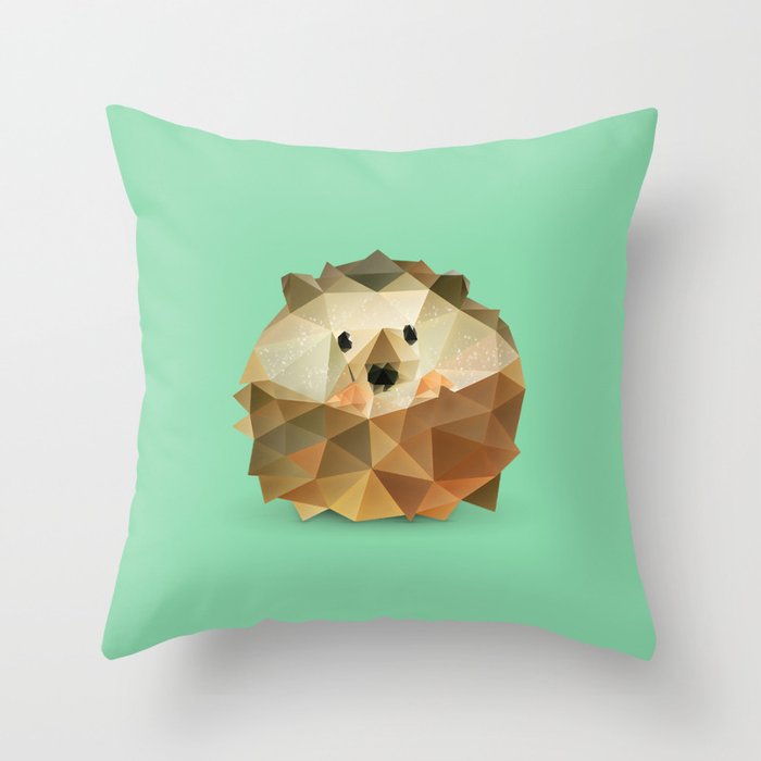 Hedgehog. Throw Pillow