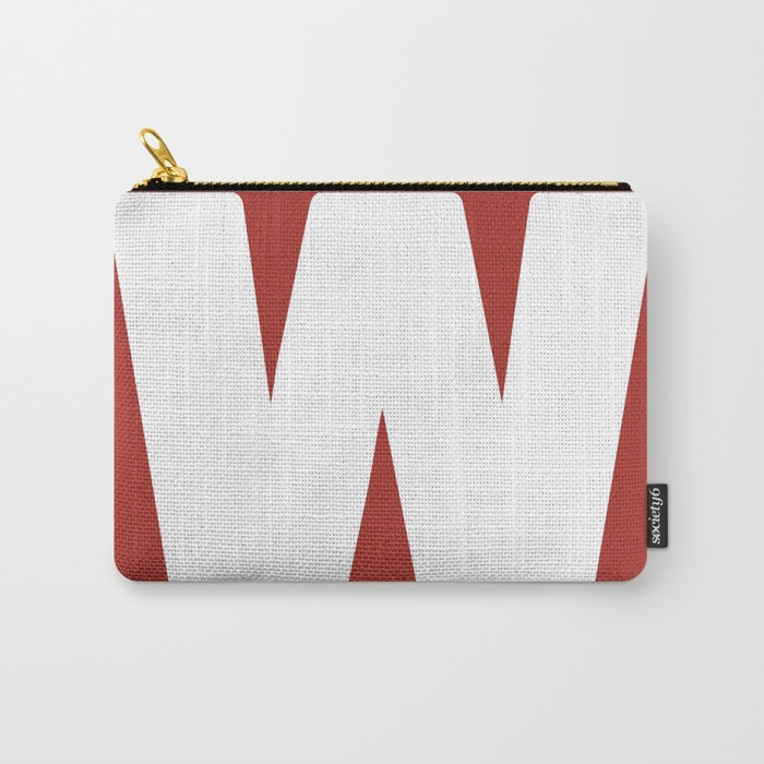 W (White & Maroon Letter) Carry-All Pouch