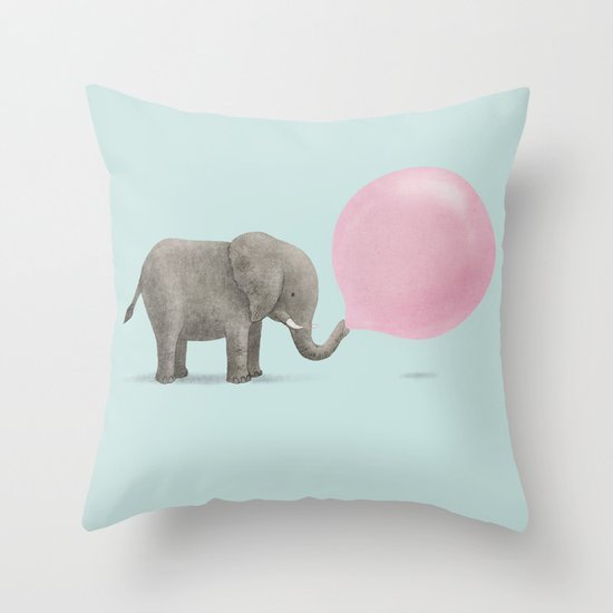 Jumbo Bubble Throw Pillow by Monica Gifford Society6