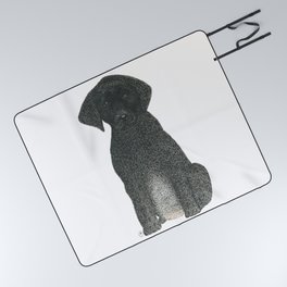 "Boogie" the Black Labrador Puppy Picnic Blanket