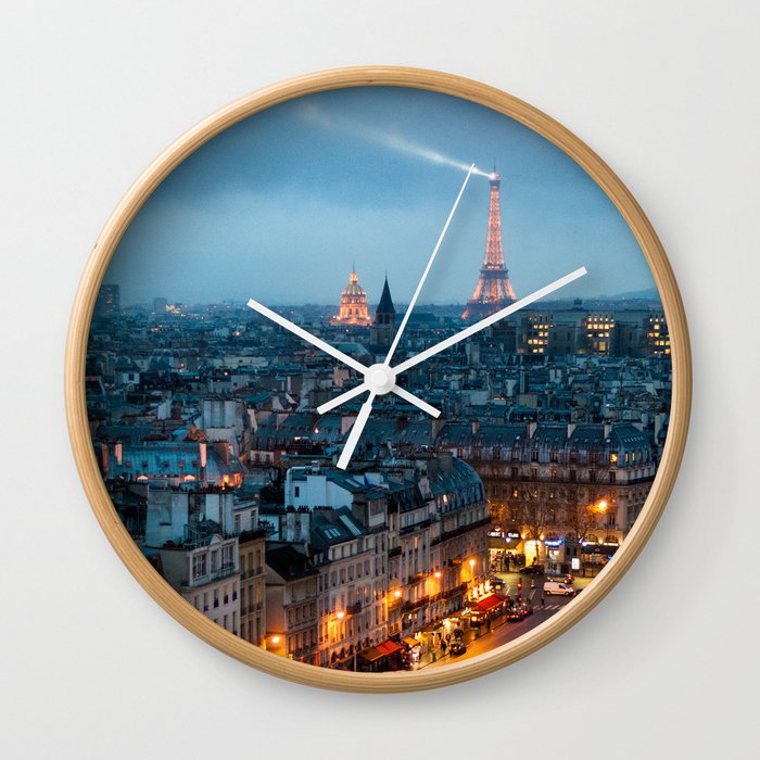 Paris Tour Eiffel Wall Clock