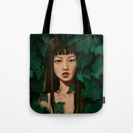 Girl in the forest Tote Bag
