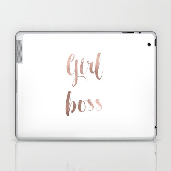 Girl boss - rose gold Laptop & iPad Skin