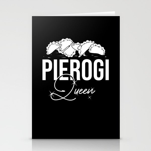 Pierogi Queen Polish Recipes Dough Maker Poland Stationery Cards