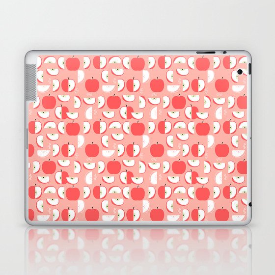 Red apples on a pink background Laptop & iPad Skin
