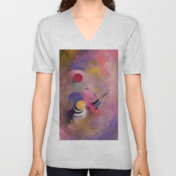 Minimalist Abstraction  V Neck T Shirt