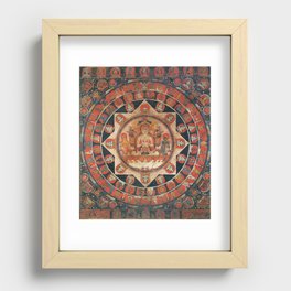 Buddhist Deity Moon God Chandra Mandala Recessed Framed Print