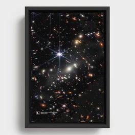 James Webb's First Deep Field (James Webb/JWST) — space poster Framed Canvas