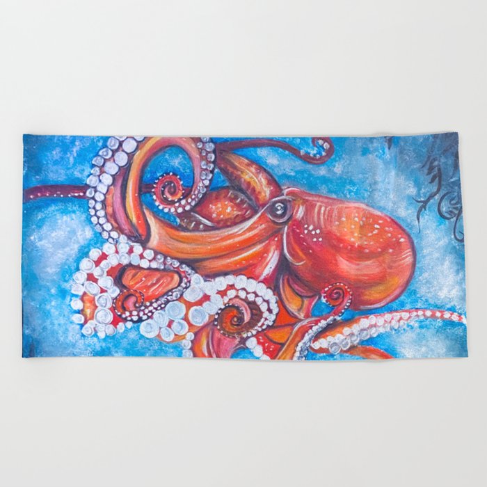 Colorful Octopus Beach Towel
