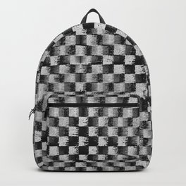 Edgy Checker (in shades of grey) Backpack