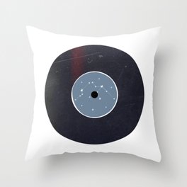 Vinyl Record Zodiac Sign Aquarius Throw Pillow