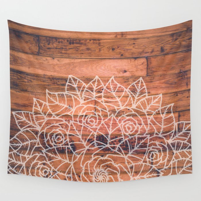 Wood Mandala I Wall Tapestry
