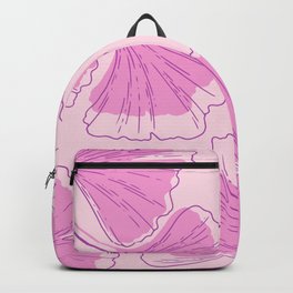 Gingko biloba pastel pink leaf minimalistic design Backpack