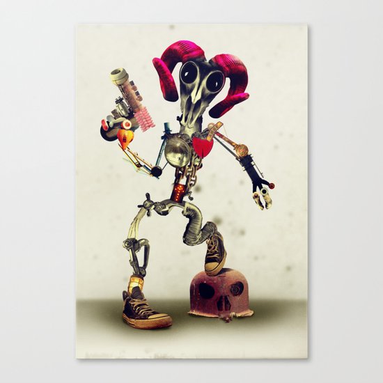 Invader Skull Canvas Print