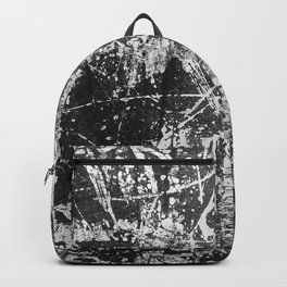 black abstract mono graffiti texture pattern Backpack | Cool, Texture, Gothic, Gray, Lines, White, Grey, Grunge, Scratch, Worn 