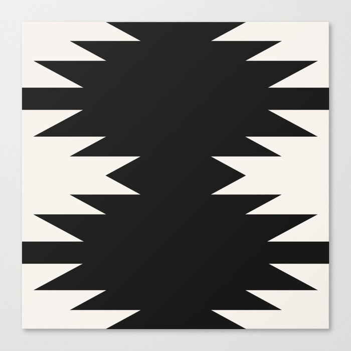 Geometric Southwestern Minimalism - Charcoal Canvas Print