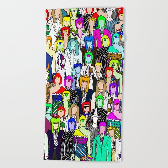 Bowie Punks in Tokyo Beach Towel