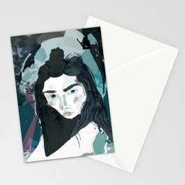 Blue Girl/Cold Shoulder Stationery Cards