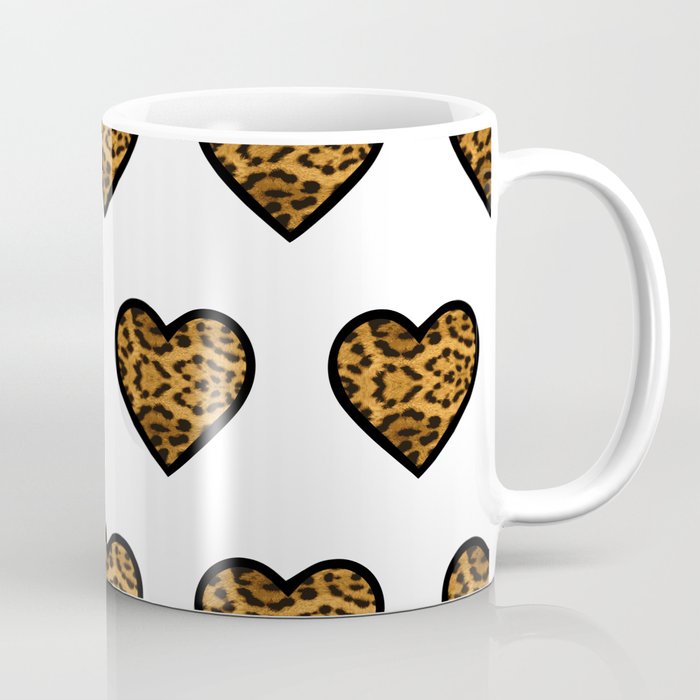 Baesic Leopard Hearts Coffee Mug