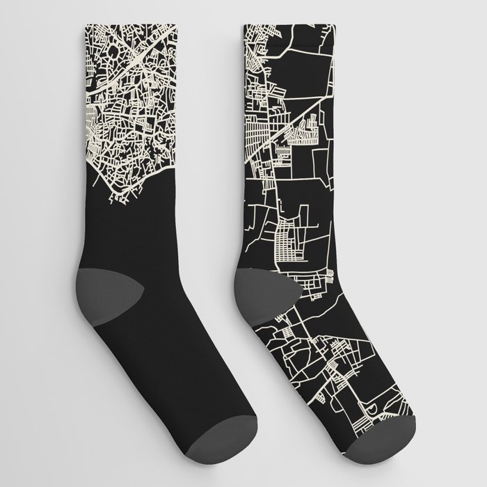 Maracaibo, Venezuela City Map Socks