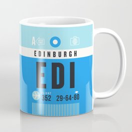 Luggage Tag A - EDI Edinburgh Scotland UK Coffee Mug