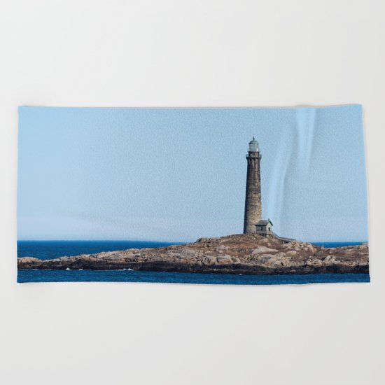 North Lighthouse Tower Thacher Island Beach Towel