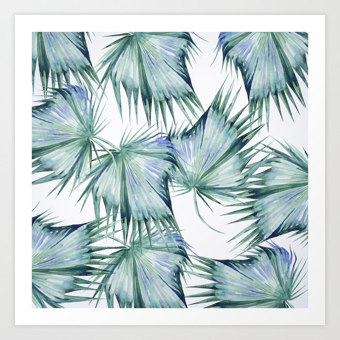 Floating Palm Leaves 2 Art Print