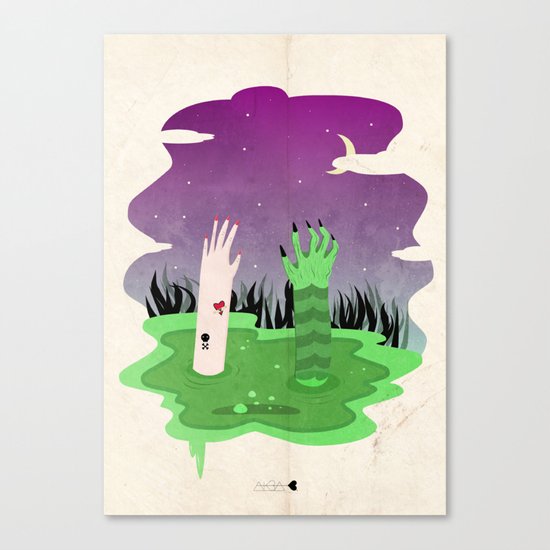 curse of the swamp creature Canvas Print