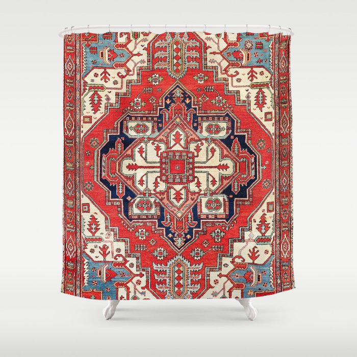 Heriz Azerbaijan Northwest Persian Carpet Print Shower Curtain