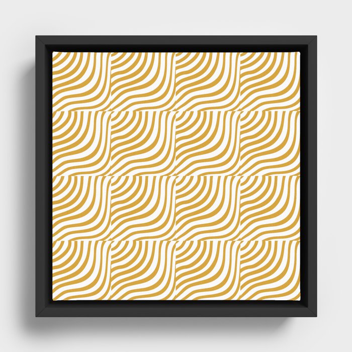 Golden Striped Shells  Framed Canvas
