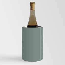 Subtle Mid Tone Grey Blue Green Solid Color Coordinates w/ Sherwin Williams Underseas SW 6214 Wine Chiller