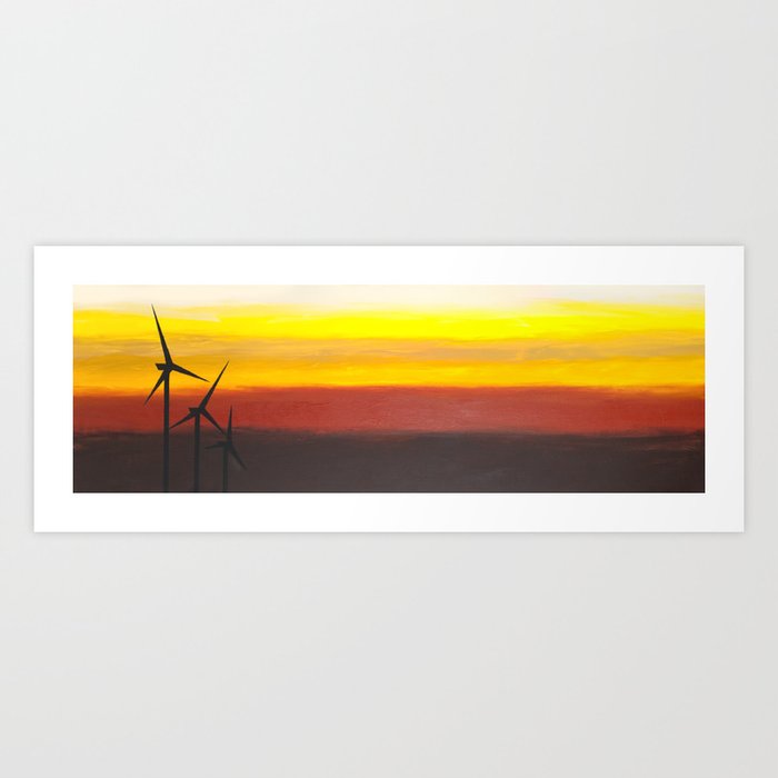 Two Windmills Art Print
